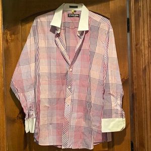 Mens purple striped Stacy Adams dress shirt!